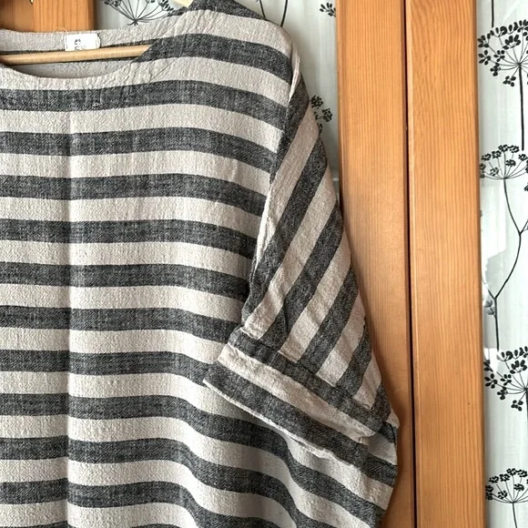 Linen Blend Unstructured Dress - Picture 3 of 8